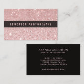 Elegant stijlvol roze glitter Sparkle Visitekaartj Visitekaartje (Voorkant / Achterkant)