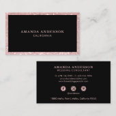 Elegant stijlvol roze glitter Sparkle Visitekaartj Visitekaartje (Voorkant / Achterkant)