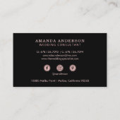 Elegant stijlvol roze glitter Sparkle Visitekaartj Visitekaartje (Achterkant)