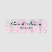 Elegant stijlvol roze naamplaatje (Voorkant)