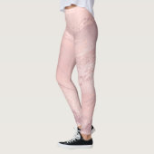Elegant stijlvol roze roze roze goud glitter marme leggings (Links)