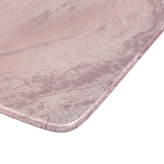 Elegant stijlvol roze roze roze goud glitter marme snijplank (Hoek)