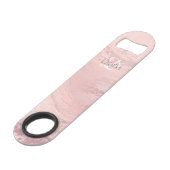 Elegant stijlvol roze roze roze goud glitter marme speed flessenopener (Voorkant Gekanteld)
