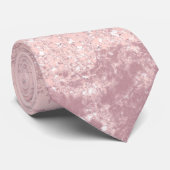Elegant stijlvol roze roze roze goud glitter marme stropdas (Opgerold)