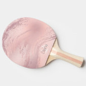 Elegant stijlvol roze roze roze goud glitter marme tafeltennisbatje (Zijkant)