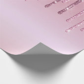 Elegant stijlvol roze roze roze goudglitterdruppel cadeaupapier (Hoek)