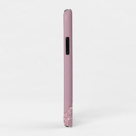 Elegant stijlvol roze roze roze goudglitterdruppel Case-Mate iPhone case (Achterkant/rechts)