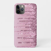 Elegant stijlvol roze roze roze goudglitterdruppel Case-Mate iPhone case (Achterkant)