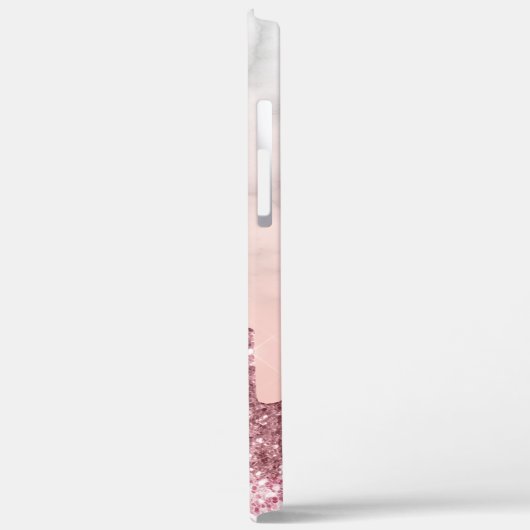 Elegant stijlvol roze roze roze goudglitterdruppel Case-Mate iPhone case (Achterkant / Links)