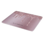 Elegant stijlvol roze roze roze goudglitterdruppel snijplank (Hoek)