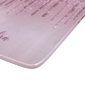 Elegant stijlvol roze roze roze goudglitterdruppel snijplank (Hoek)