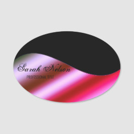 Elegant stijlvol roze zwart naamplaatje