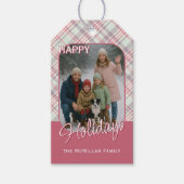 Elegant stijlvol rustiek speelpatroon cadeaulabel (Voorkant)