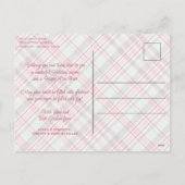 Elegant stijlvol rustiek speelpatroon feestdagenkaart (Achterkant)