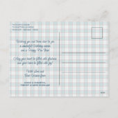 Elegant stijlvol rustiek speelpatroon feestdagenkaart (Achterkant)