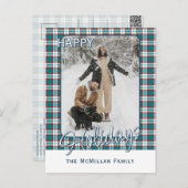 Elegant stijlvol rustiek speelpatroon feestdagenkaart (Voorkant / Achterkant)