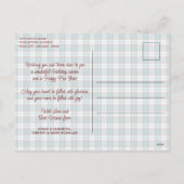 Elegant stijlvol rustiek speelpatroon feestdagenkaart (Achterkant)