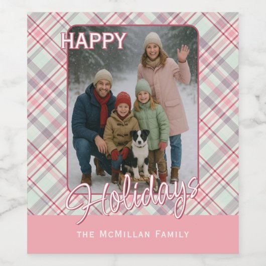 Elegant stijlvol rustiek speelpatroon wijn etiket (Enkel label)