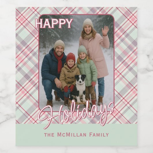 Elegant stijlvol rustiek speelpatroon wijn etiket (Enkel label)