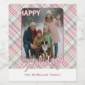 Elegant stijlvol rustiek speelpatroon wijn etiket (Enkel label)