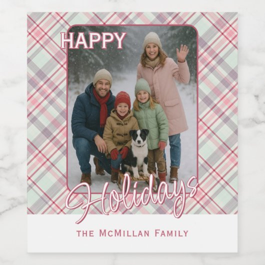 Elegant stijlvol rustiek speelpatroon wijn etiket (Enkel label)