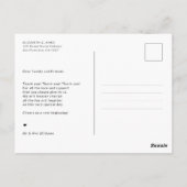 Elegant Stijlvol script Foto Weddenschap Bedankt Briefkaart (Achterkant)