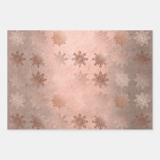 Elegant stijlvol Snowflake Pattern Kerstmis Inpakpapier Vel (Voorkant 3)