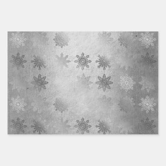 Elegant stijlvol Snowflake Pattern Kerstmis Inpakpapier Vel (Voorkant 2)