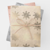 Elegant stijlvol Snowflake Pattern Kerstmis Inpakpapier Vel (In situ)
