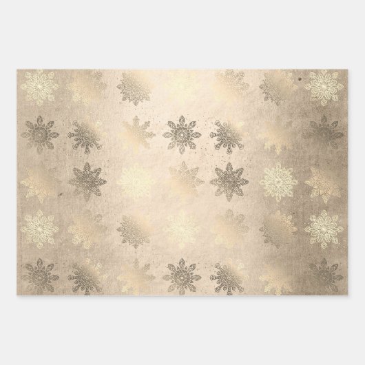 Elegant stijlvol Snowflake Pattern Kerstmis Inpakpapier Vel (Voorkant)