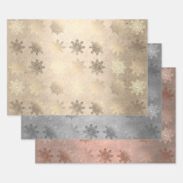 Elegant stijlvol Snowflake Pattern Kerstmis Inpakpapier Vel