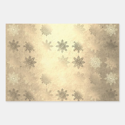 Elegant stijlvol Snowflake Pattern Kerstmis Inpakpapier Vel (Voorkant 3)