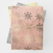 Elegant stijlvol Snowflake Pattern Kerstmis Inpakpapier Vel (In situ)