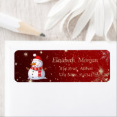 Elegant Stijlvol, Snowman, Snowflakes Etiket (Insitu)
