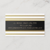 Elegant stijlvol, stijlvol, gestreept, Faux Lashes Visitekaartje (Achterkant)