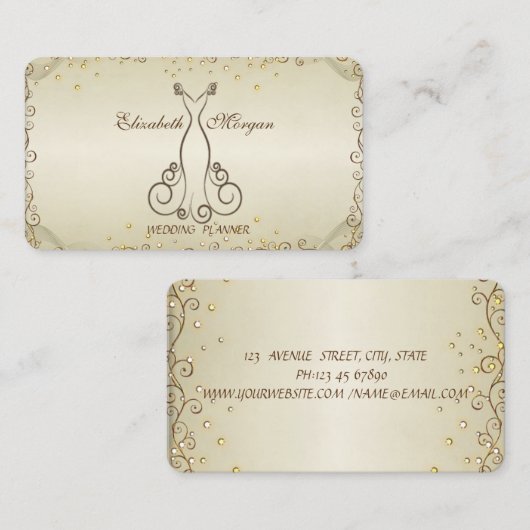 Elegant stijlvol, stijlvol, stijlvol, dress visitekaartje (Voorkant / Achterkant)