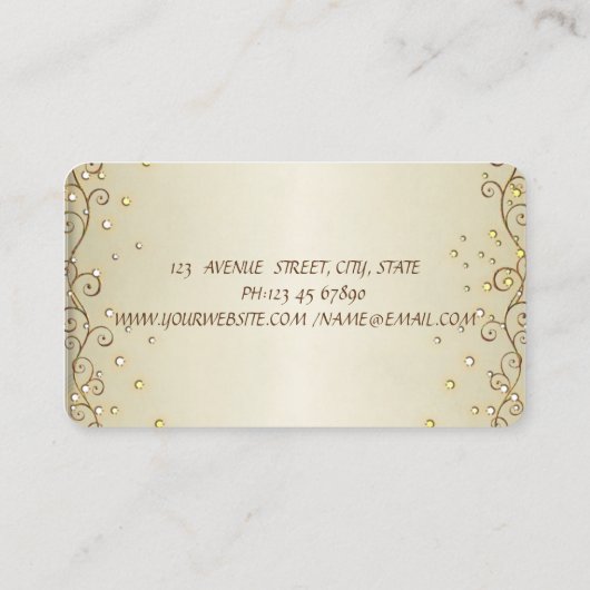 Elegant stijlvol, stijlvol, stijlvol, dress visitekaartje (Achterkant)