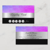 Elegant Stijlvol, Striped, Black Loyalty Kaart (Voorkant / Achterkant)