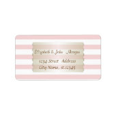 Elegant stijlvol striped etiket (Voorkant)