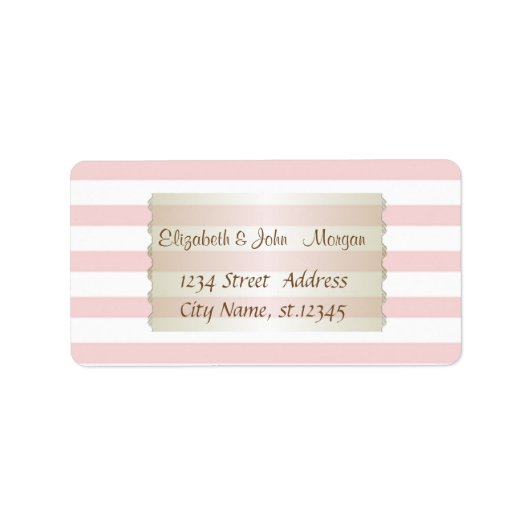 Elegant stijlvol striped etiket (Voorkant)