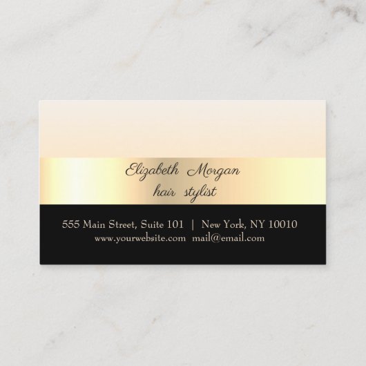 Elegant stijlvol striped, Gold, Black, Loyalty Kaa (Achterkant)