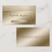 Elegant stijlvol, striped, Gold Confetti Visitekaartje (Voorkant / Achterkant)