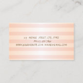 Elegant stijlvol, Striped Gold Lijst, Confetti Visitekaartje (Achterkant)