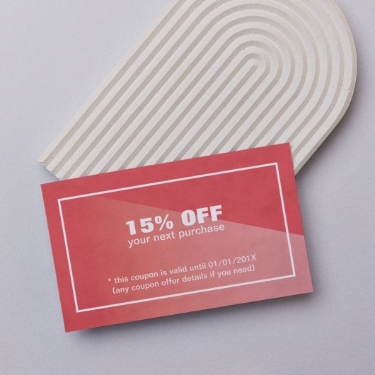 Elegant stijlvol textuur Red Beauty Coupon