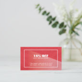Elegant stijlvol textuur Red Beauty Coupon (Staand voorkant)