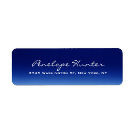 Elegant stijlvol trendy blauw handschrift script etiket