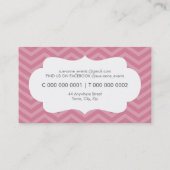 ELEGANT stijlvol trendy chevron roos roze Visitekaartje (Achterkant)