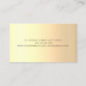 Elegant stijlvol Trendy Professional, Gold Stippen Visitekaartje (Achterkant)