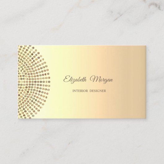 Elegant stijlvol Trendy Professional, Gold Stippen Visitekaartje (Voorkant)