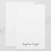 Elegant stijlvol, uniek handschrift briefpapier (Voorkant / Achterkant)